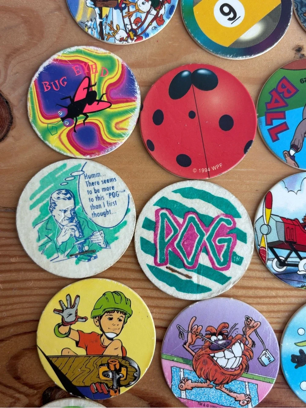 Vintage 90s Collectible Lot 50+ POGs & 3 Slammers - Micro Tournament Game Pack
